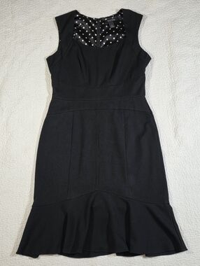 White House Black Market Black Sleeveless Trumpet Skirt Dress